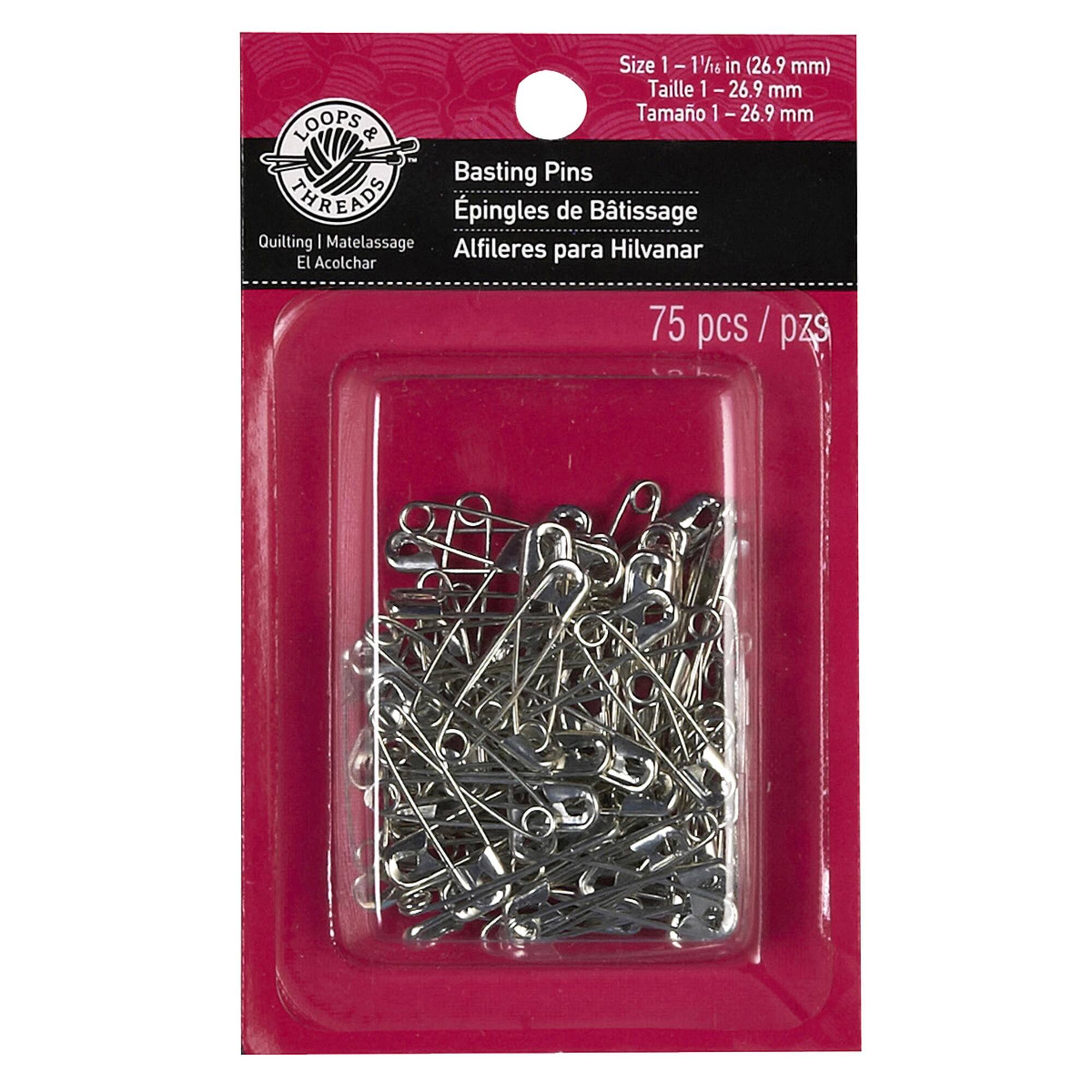 12 Packs: 75 ct. (900 total) 1 1/16" Basting Pins by Loops & Threads™